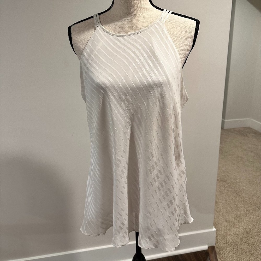 WHBM White Halter Tank - Size L